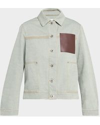 Loewe - Anagram Leather Pocket Workwear Jacket - Lyst