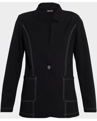 Misook - Single-Button Ponte Blazer - Lyst