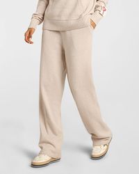Golden Goose - Golden Cashmere-Wool Knit Wide-Leg Jogging Pants - Lyst