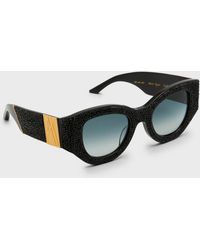 Anna Karin Karlsson - Lucky Goes To Vegas Crystals & Acetate Cat-Eye Sunglasses - Lyst