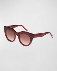 Le Specs - Airy Canary Ii Red Acetate Cat-eye Sunglasses - Lyst