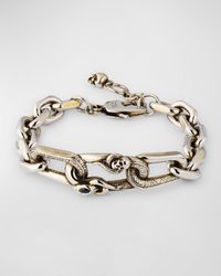 Alexander McQueen - Snake And Skull Chain Bracelet - Lyst