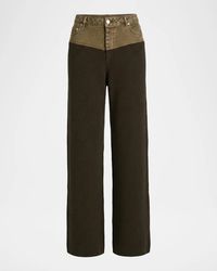 SER.O.YA - Chani Ribbed Straight-Leg Pants - Lyst