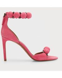 Alaïa - Bombe Stud Suede Ankle-wrap High-heel Sandals - Lyst