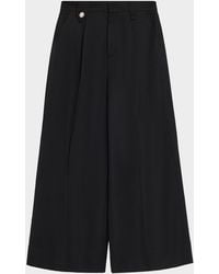 Simone Rocha - Apos;S Wide-Leg Pleated Trousers With Pearly Button - Lyst