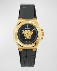 Versace - 37Mm Hera Watch With Calf Leather Strap - Lyst