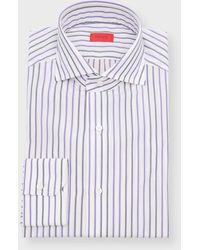 Isaia - Cotton Stripe Casual Button-Down Shirt - Lyst