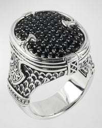 Konstantino - Sterling Pave Spinel Signet Ring, Size 10 - Lyst
