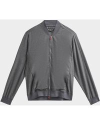 Kiton - Apos;S Cotton Jersey Bomber Jacket - Lyst