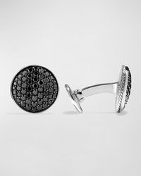 David Yurman - Streamline Cufflinks With Diamonds In Silver, 16.7mm - Lyst