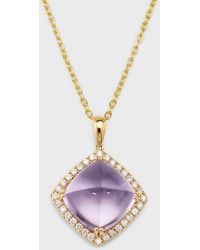 David Kord - 18k Yellow Gold Pendant With Amethyst And Diamonds, 8.51tcw - Lyst