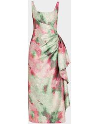 Lela Rose - Florence Scoop-Neck Midi Sheath Dress - Lyst