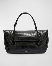 Jil Sander - Medium Knot Croc-Print Shoulder Bag - Lyst