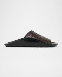 Bottega Veneta - Wave Intrecciato Leather Slide Sandals - Lyst