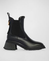 Moncler - Gigi Leather Chelsea Ankle Boots - Lyst