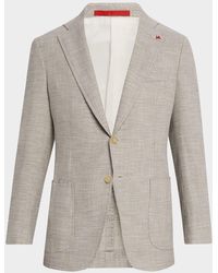 Isaia - Textured Wool-Blend Blazer - Lyst