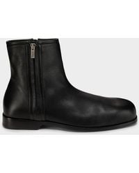 Loewe - Apos;S Bobine Leather Side-Zip Ankle Boots - Lyst