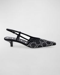 Gucci - Crystal-embellished Slingback Sandals - Lyst