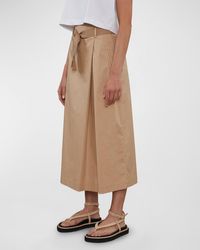 Peserico - Pleated Belted A-Line Midi Skirt - Lyst