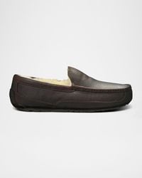 UGG - Apos;S Ascot Water-Resistant Leather Slippers - Lyst