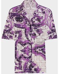 Dolce & Gabbana - Majolica-Printed Crochet Lace Camp Shirt - Lyst