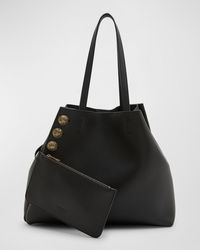 Balmain - Embleme Shopper Tote Bag In Smooth Leather - Lyst