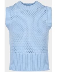 Smythe - Mesh Knit Sweater Vest - Lyst
