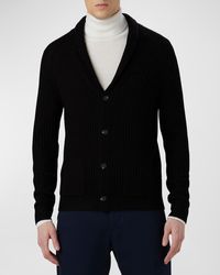 Bugatchi - Ribbed Shawl Cardigan Sweater - Lyst