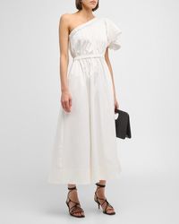 Cynthia Rowley - One-Shoulder Cotton Midi Dress - Lyst