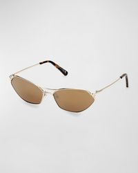 Emilio Pucci - Geometric Metal & Acetate Rectangle Sunglasses - Lyst