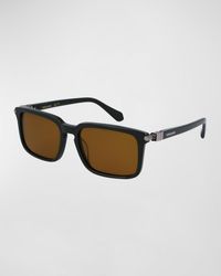 Ferragamo - Gancini Evolution Acetate Rectangle Sunglasses - Lyst