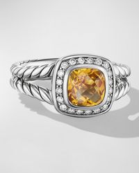 David Yurman - Petite Albion Ring With Gemstone And Diamonds - Lyst