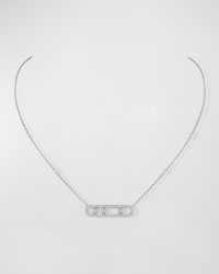 Messika - Move Pavé 18k White Gold Diamond Pave Necklace - Lyst