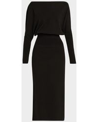 Jonathan Simkhai - Janese Off-Shoulder Wool Midi Dress - Lyst
