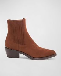 Partow - Loulou Suede Western Chelsea Booties - Lyst