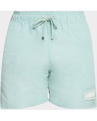 Amiri - Apos;S Logo Patch Swim Trunks - Lyst