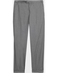 Isaia - Apos;S Wool Twill Side-Tab Trousers - Lyst