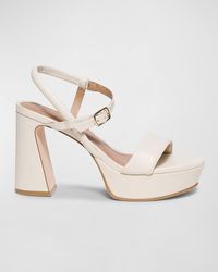 Bernardo - Leather Ankle-strap Platform Sandals - Lyst