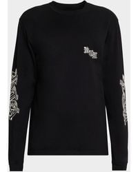 RTA - Lawrence Long-Sleeve Graphic T-Shirt - Lyst