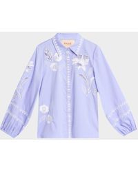 Figue - Elaine Embroidered Button-Down Top - Lyst
