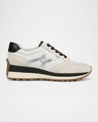 Veronica Beard - Valentina Mixed Leather Retro Sneakers - Lyst