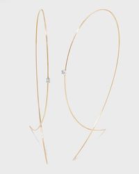 Lana Jewelry - Large Upside Down Hoops With Diamonds - Lyst
