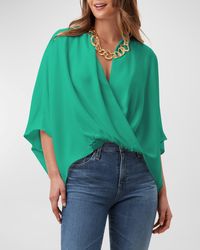 Trina Turk - Concourse Draped High-low Top - Lyst