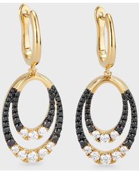 Frederic Sage - 18k Clip Ii Medium Oval Black And White Diamond Earrings - Lyst