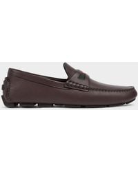 Gucci - Apos;S Leather Moc-Toe Drivers - Lyst