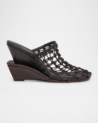 Jacquemus - Les Doubles Tresses Croc-Embossed Wedge Mules - Lyst