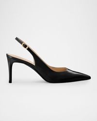Stuart Weitzman - 75Mm Stuart Power Patent Leather Slingback Pumps - Lyst
