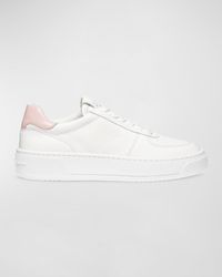 Stuart Weitzman - Leather Courtside Low-Top Sneakers - Lyst