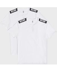 Moschino - T-Shirt With Shoulder Taping - Lyst