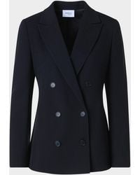 Akris Punto - Wool Tricotine Double-Breasted Jacket - Lyst